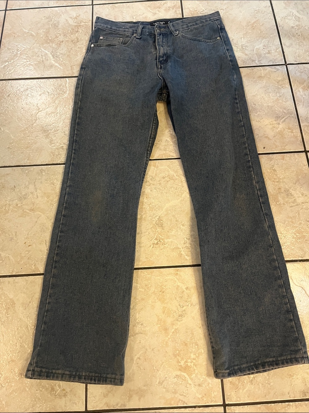 Chicago Men's Bootcut Jeans - Dark Blue 32
